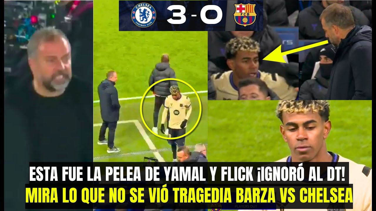Yamal Enfurece a Flick tras ser Sacado del Partido ⚽