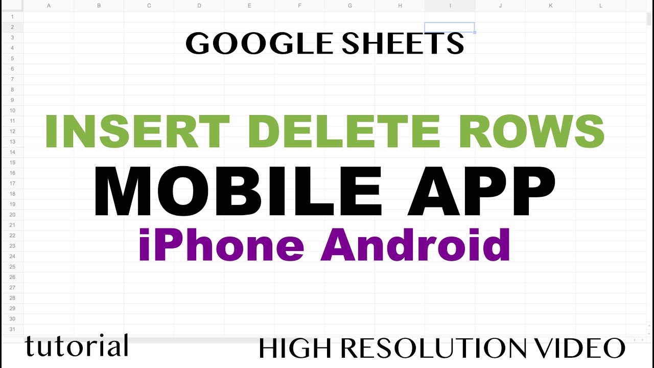 Google Sheets Mobile: Add & Delete Rows 📱