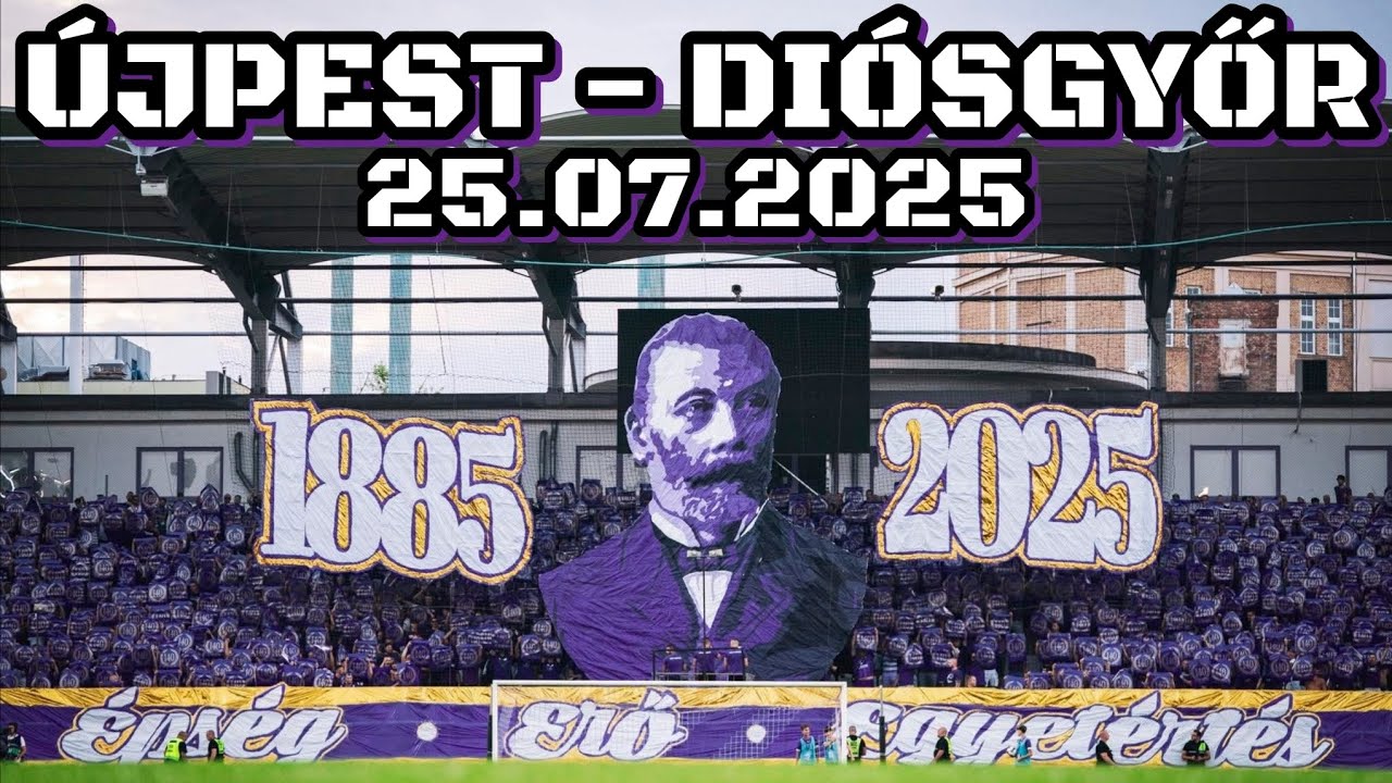Exciting Újpest vs Diósgyőr Match with Choreo & Pyro – July 25, 2025 🔥