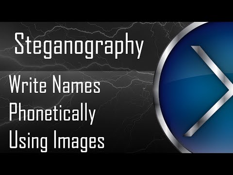 Steganography: Write Names Phonetically Using Images