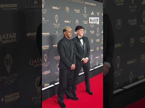 Les coéquipiers du FC Barcelone Lamine Yamal et Pau Cubarsí ensemble pour le Ballon d’Or 2025.