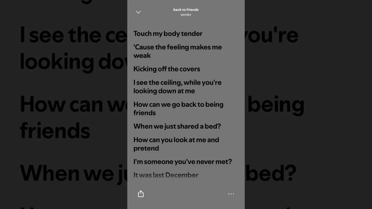 sombr - back to friends #hits #music #song #spotify #fyp #trending #lyrics #shorts