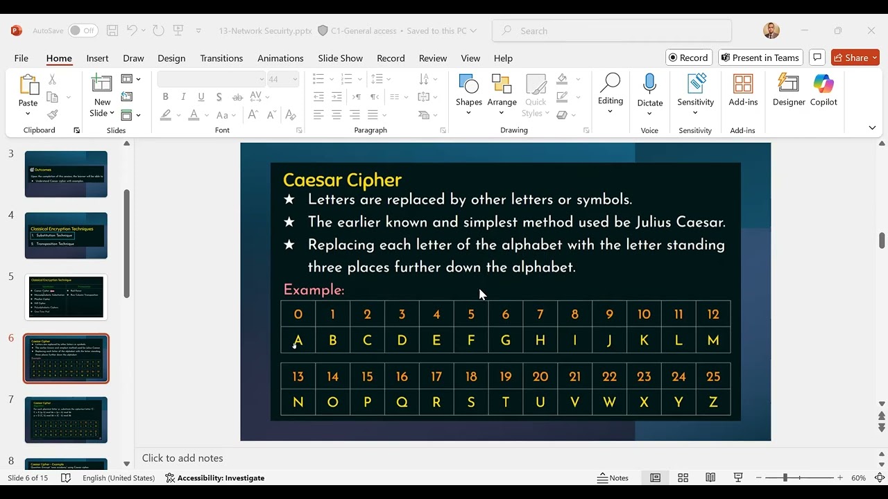 Lec 13: Mastering Network Security with Caesar Cipher 🔐