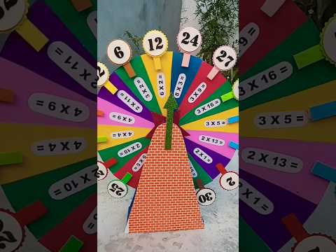 Roleta da Multiplicação - Recurso pedagogico #feiradematematica #materiaisescolares #matemática