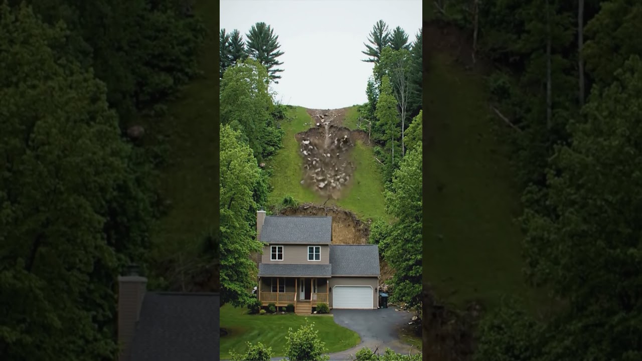 landslide and earthquake destroy | Natural Disaster