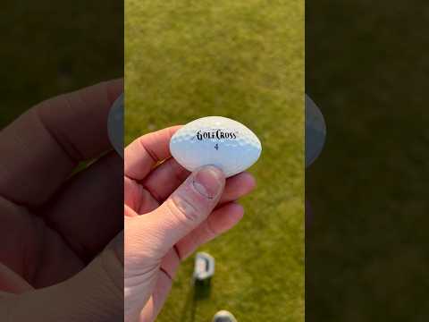 Rugby ball as a golf ball 😳 #golf #golfballs #golfputting