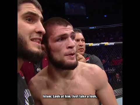 even in-between rounds Khabib vs Conor was intense! π³ #nocommentary