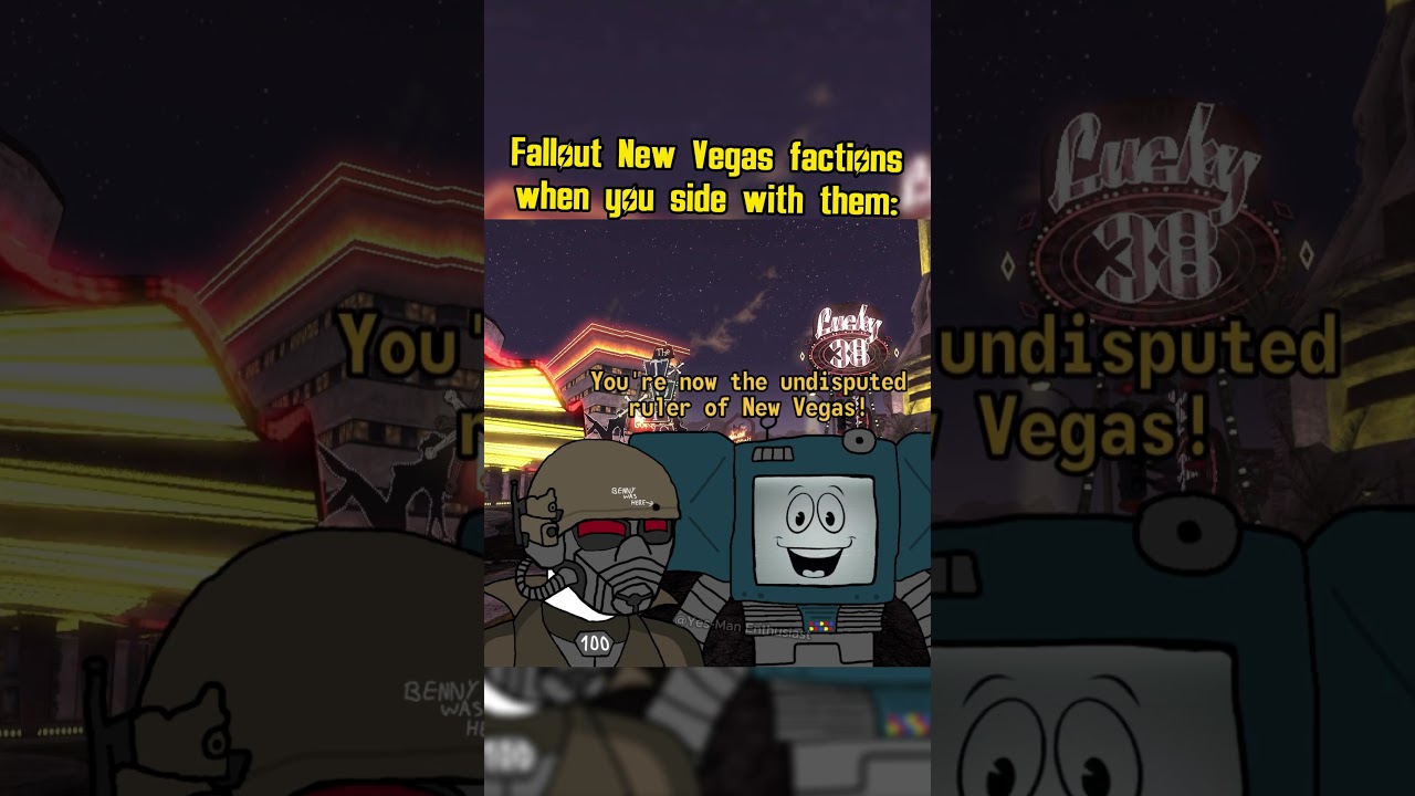 Fallout New Vegas factions when you side with them: #fallout #memes #shorts