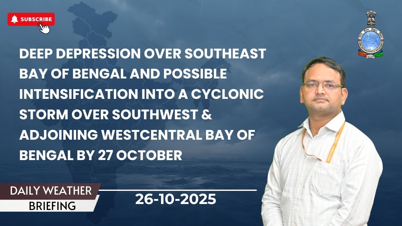 Severe Deep Depression in Bay of Bengal May Become Cyclonic Storm by October 27 🌪️