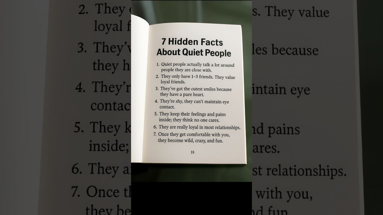 7 Surprising Facts About Quiet People 🤫