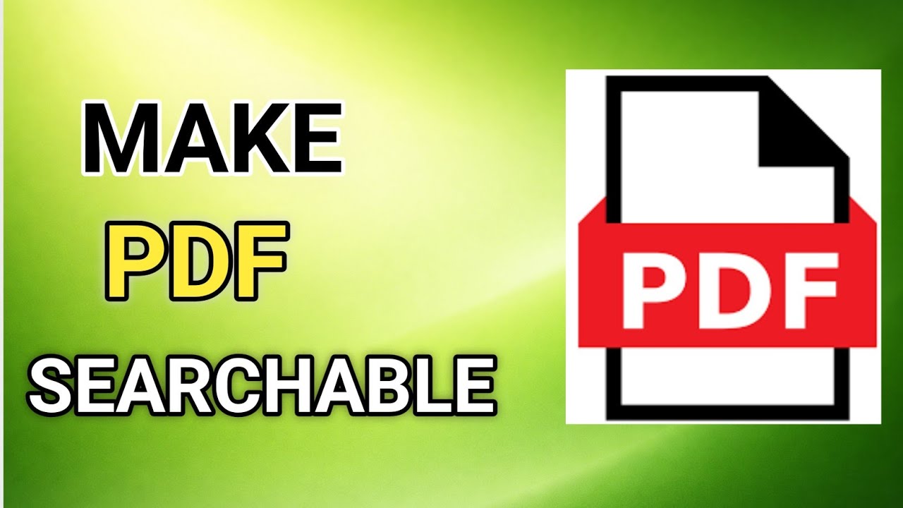 How To Make PDF Searchable | Pdf File Ko Searchable Kaise Banaye