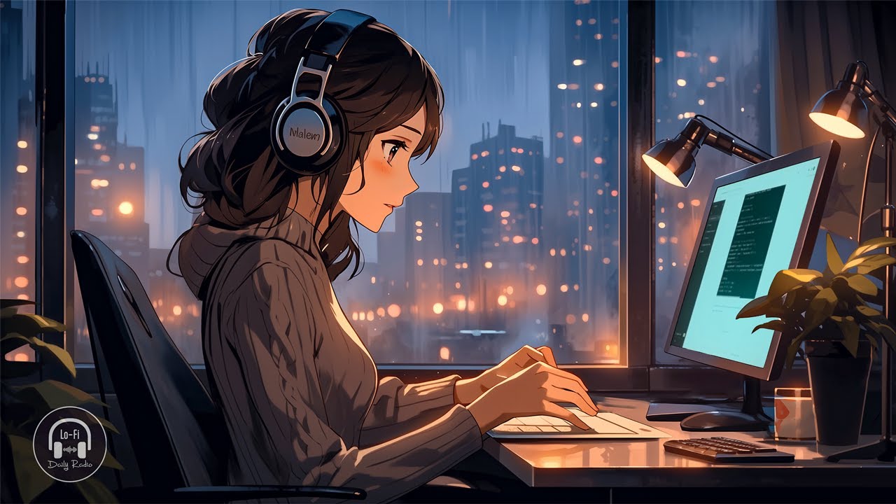 Relaxing Lofi Radio for Night Work & Study 🎶 | Chillhop & Rain Sounds