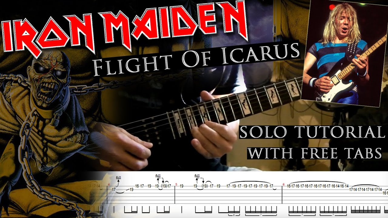 Iron Maiden - Flight Of Icarus Dave Murray's solo lesson (with tablatures and backing tracks)