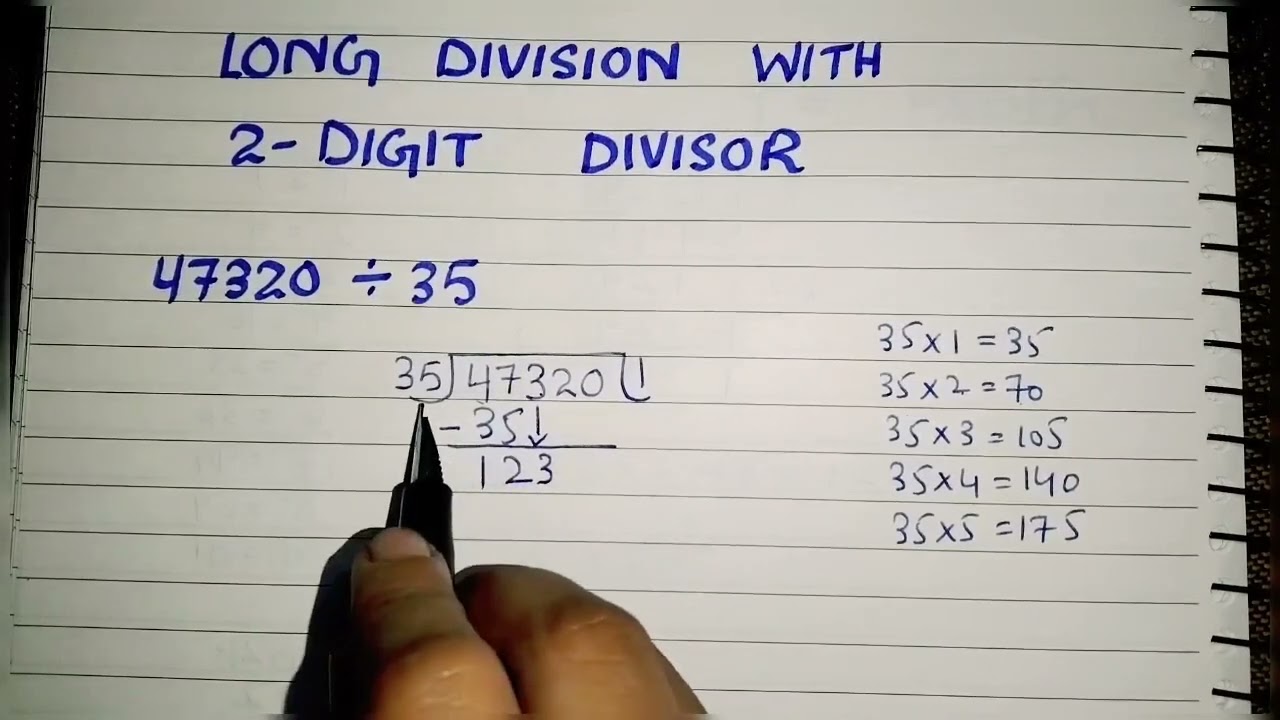 Long Division with 2-Digit Divisor | 47320 in Urdu & Hindi