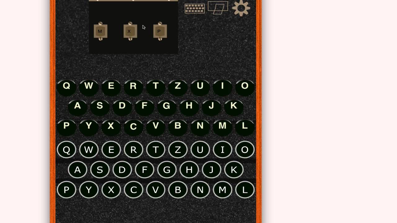 Adjusting Rotors on the Imitation Enigma Machine iPad App