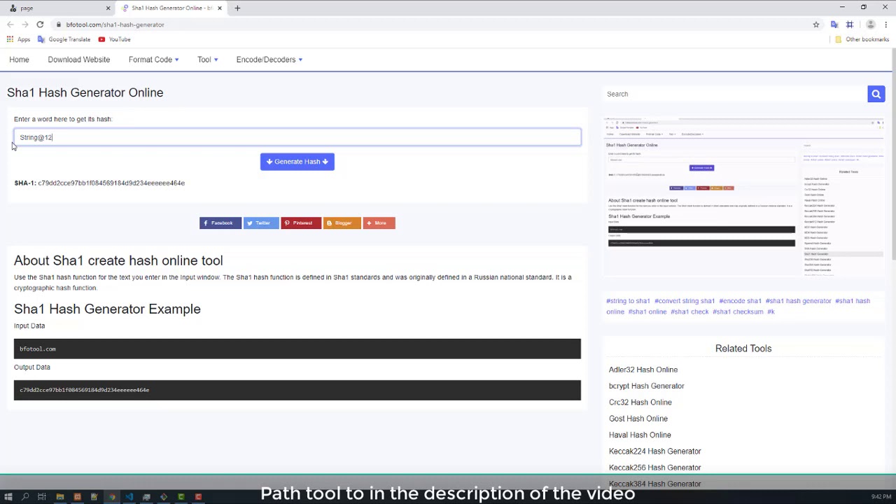 Sha1 Free Online SHA1 Hash Generator π