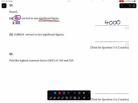 Maths Mathematics GCSE IGCSE Rounding to Significant Figures Round