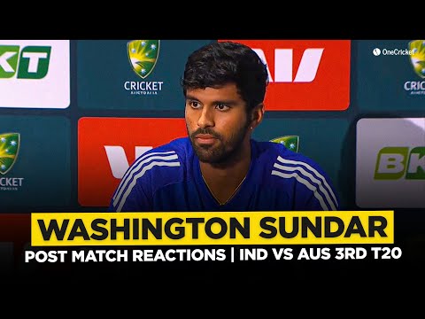 Washington Sundar Post Match Press Conference After India’s Win in 3rd T20 vs Australia #indvsaus