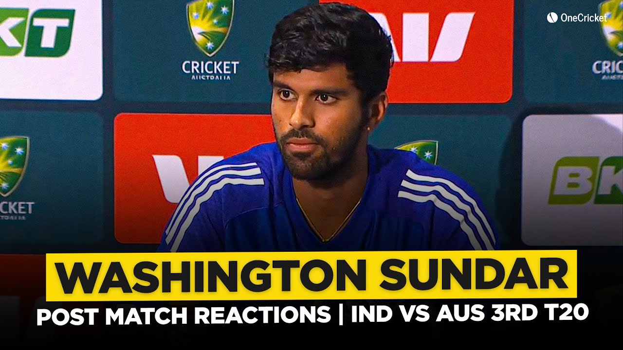 Washington Sundar Reacts to India’s Thrilling Win Over Australia in 3rd T20 🏏