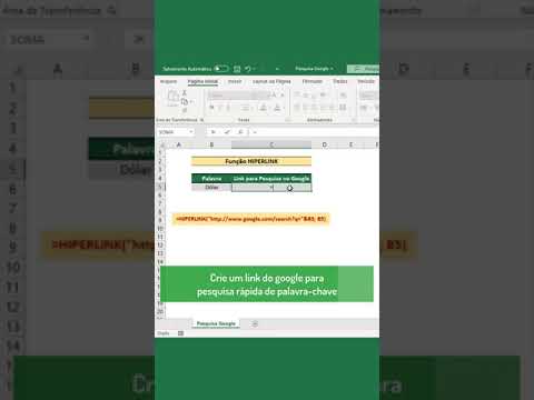 Criar links de pesquisa Google no Excel 🔗