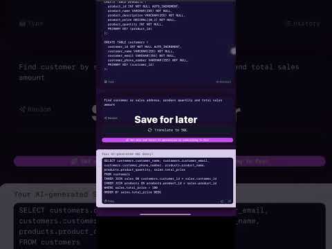 Text to SQL Using AI || #sql #ai #chatgpt #gpt3 #gpt4 #coding #developer