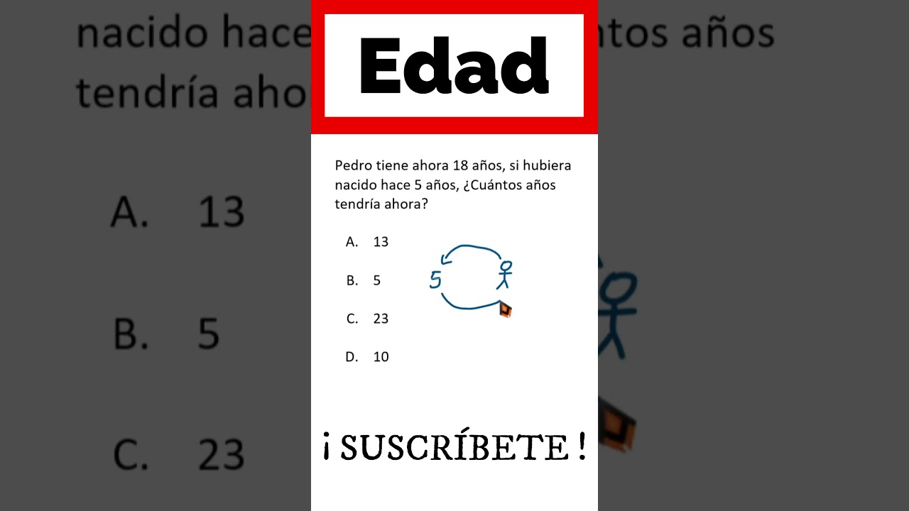 Problema sencillo de edades: explicación rápida y fácil