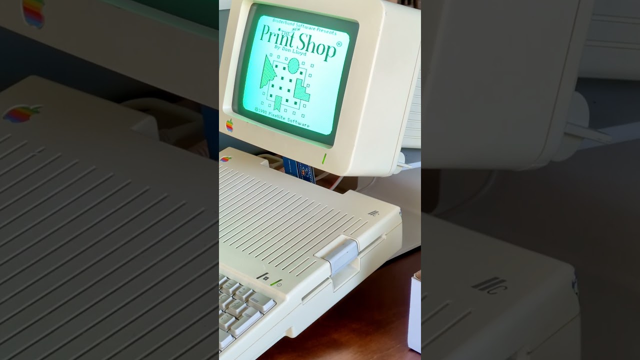 Retro Halloween Banner with Vintage Apple IIc & More! ๐