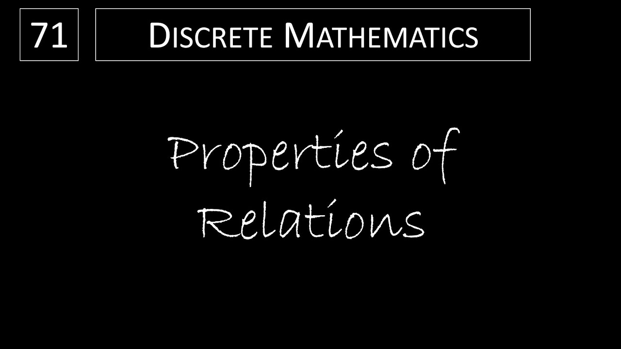 Discrete Math: Properties of Relations π