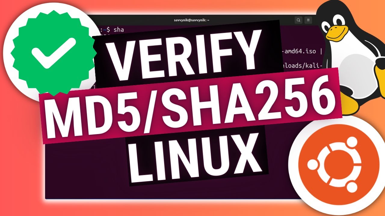 Verify MD5 and SHA256 Hashes for File Integrity on Linux (Ubuntu)