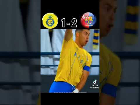 مباراه النصر السعودي ضد برشلونة #كرستيانو رونالدو #ليفندوسكي #برشلونة