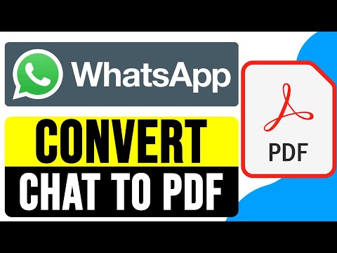 How to CONVERT Full WHATSAPP CHAT to PDF in Same Layout 2025 | Export Whatsapp Chat with Media PDF