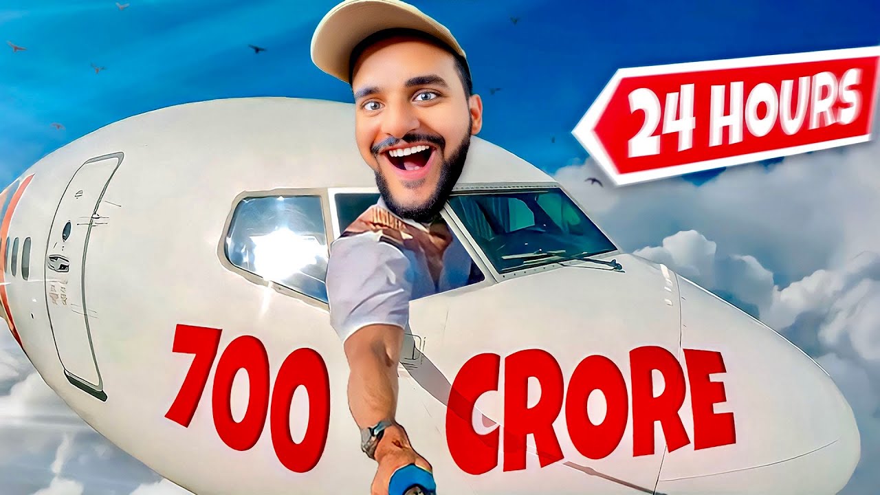 Living in a 700 CRORE PLANE for 24 Hours !!