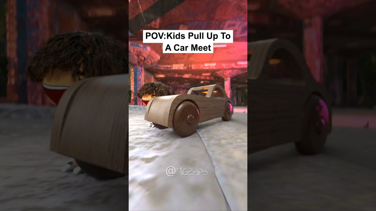 Kids Arrive at Car Meet 🚗