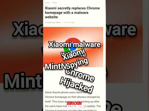 Remove Xiaomi MintNav homepage #malware#spy#adware#xiaomi#mintnav