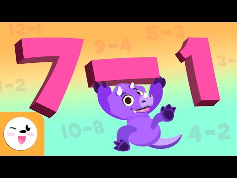 Les soustractions pour les enfants avec des dinosaures - Mathématiques pour enfants - Compilation