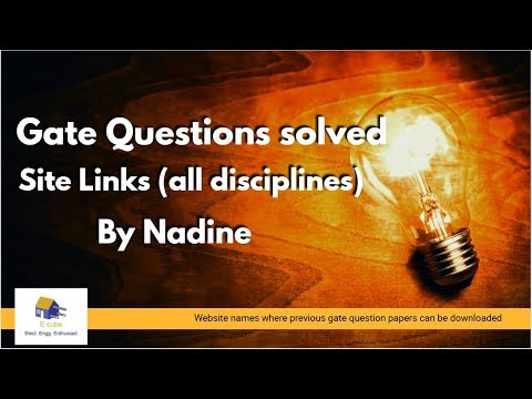 GATE previous year Questions with answers electrical (PDF) all disciplines Sites