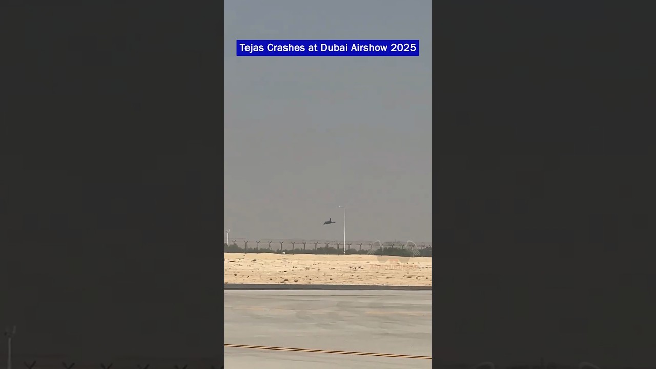 Tejas Fighter Jet Crashes at Dubai Airshow ✈️
