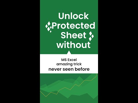 EASILY UNLOCK Protected Excel Sheets WITHOUT Password #shorts #excel #fun