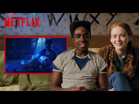 Caleb, Priah, Sadie, and Jamie React to Lucas trying to save Max | Stranger Things | Netflix