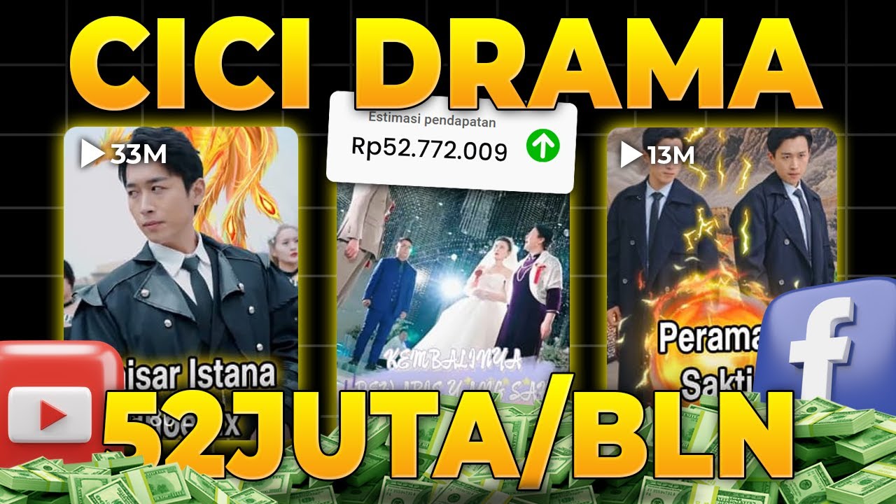 Cara Mudah Dapat Uang dari YouTube & FB 2024 💰 Reupload Drama China Terbaru