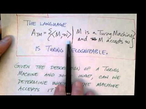 Lecture 35/65: The Universal Turing Machine