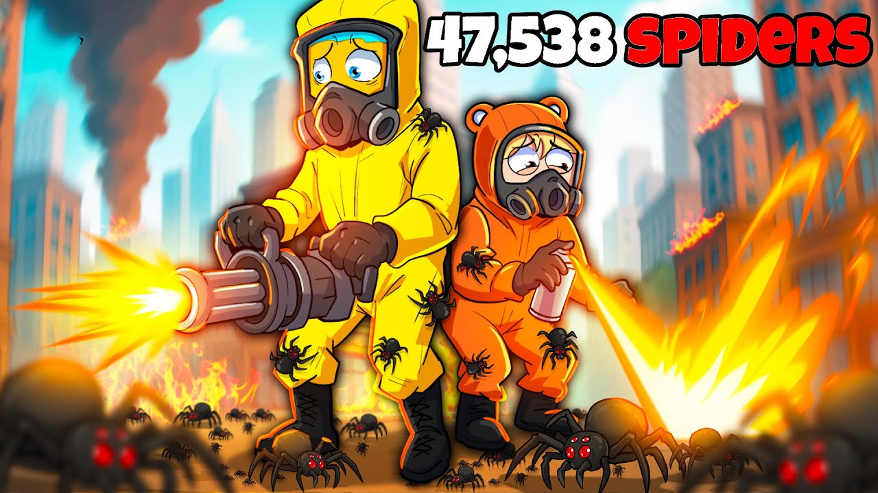 4 Friends vs 10,000 Spiders in Kill It With Fire 2 🕷️