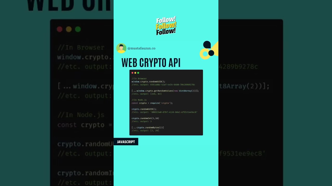 JavaScript Web Crypto API Basics π