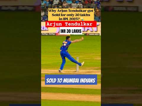Arjun Tendulkar Got Sold in 30 Lakhs in IPL2025 auction 🏏💰MI bought Arjun #rizwanali #cricketshorts