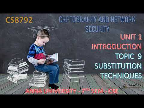CS8792-CRYPTOGRAPHY&NETWORK SECURITY - UNIT 1 - TOPIC 9 -SUBSTITUTION TECHNIQUES IN TAMIL BY ABISHA