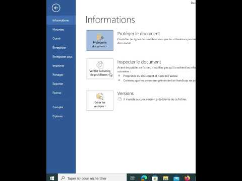 Protection d'un document Word par un mot de passe