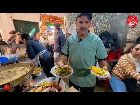 The best Tunisian street food in the old city : KAFTAJI