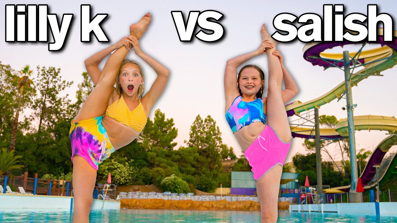 Epic Water Park Challenge: Daughter vs. Lilly K in Gymnastics & Flexibility Battles ๐ฆ
