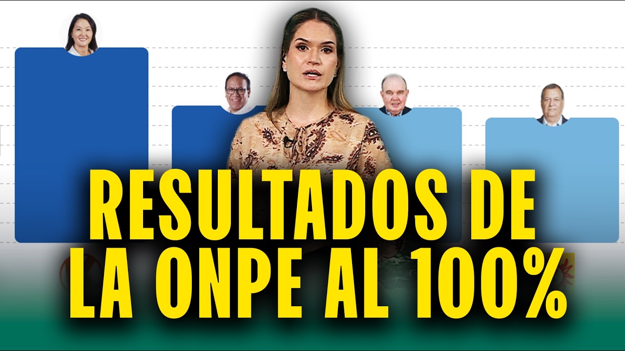 Según ONPE Fujimori y Sánchez serían los candidatos presidenciales que pasarían a segunda vuelta