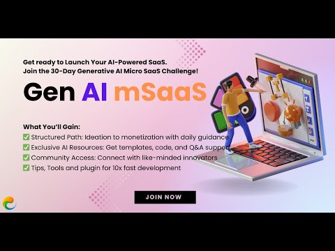 30-Day GenAI Micro SaaS Mentorship Program – From Idea to Monetization!